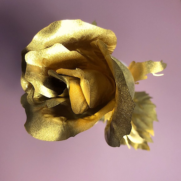 Certified 24k Gold Rose with Vase - Picture 3 of 9